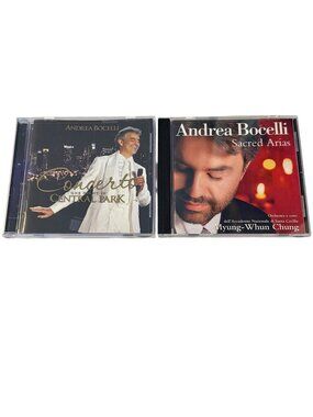 Andrea Bocelli CD Lot Concerto One Night in Central Park & Sacred Arias Classica